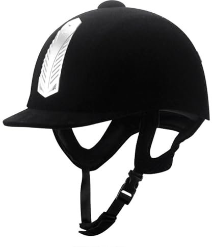 FVPKYUR Casco da equitazione da uomo e donna, con protezione per equitazione, regolabile, per hockey su ghiaccio, snowboard, colore nero