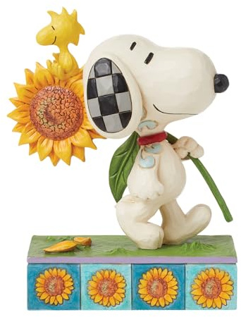 Enesco Peanuts by Jim Shore Snoopy Woodstock Sunflower Figurine