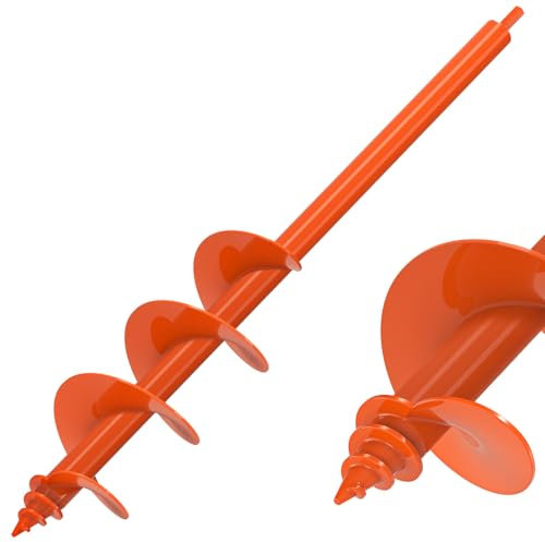 Insaga Punta da trapano a coclea per piantare 10 x 61 cm, vite filettata da giardino, trapano a spirale per terra, terra, terra, terra, terra, trivelle per bulbi, tulipani, alberi, pali di recinzione