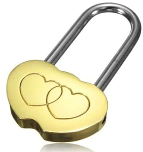Cadenas gravé double cœur, cadeau d'anniversaire de Saint-Valentin, cadeau de Noël for couple, 1 pièce(Gold)
