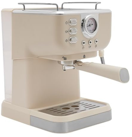 panfudongk Machine à expresso avec porte-filtre - Machine à expresso - Réservoir d'eau 1,5 l - Température 92 °C - Idéal pour la maison et le bureau