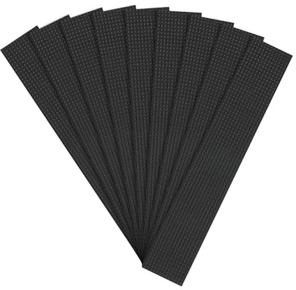 PATIKIL 5 x 21.5cm Non-Slip Grip Tape, Waterproof Non-Abrasive Traction Tape Self-adhesive Cushion Pad Strips for Handrails Game Controllers Ovens- 7 Pcs (Black)