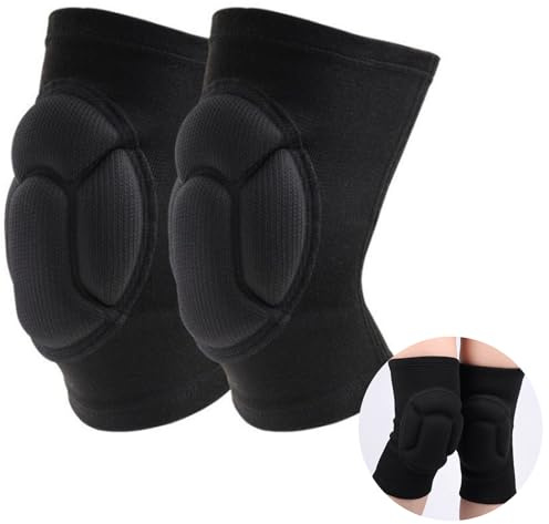 Embhlitfe Thick Comfort Work Knee Pads – 20MM Soft EVA Foam Kneeguards for Construction, Flooring, Gardening, Cleaning & Sports (1 Pair, Black)