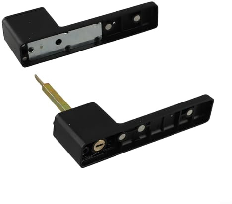 Besttoolifes Serratura magnetica minimalista silenziosa per porte interne della camera da letto, ingresso senza chiave con meccanismo di chiusura scorrevole, compatibile con standard (nero)