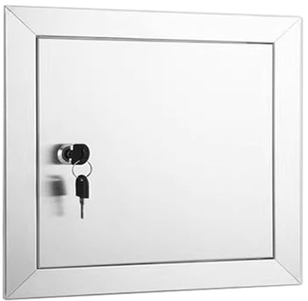 Tapa de Inspección de Acero Inoxidable 304 con Llave, Puerta de Revisión Empotrada para Pared y Techo, Trampilla de Mantenimiento para Placas de Yeso para Interior y Exterior(20x20cm)