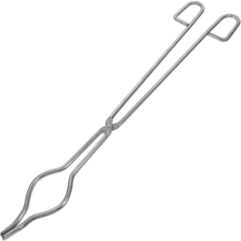 Healeved Stainless Steel Crucible Tongs Lab Beaker Tongs with Anti-Slip Clamp and Firm Grip for Secure Handling of Crucibles and Laboratory Beakers