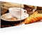 Runa Art Bilder Küche Kaffee 3 Teilig Bild auf Vlies Leinwand Deko Esszimmer Küchenbilder 90 x 30 cm Esszimmer Braun 501834c