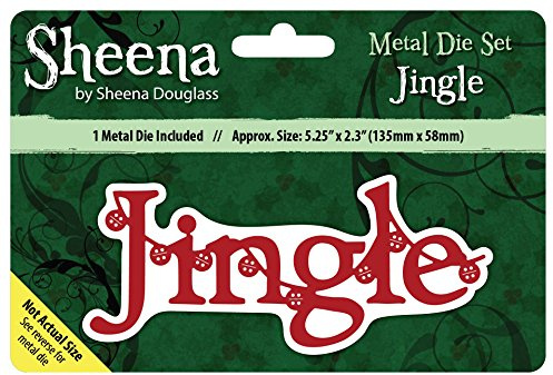 Sheena Douglass Jingle Christmas Sentiment Die, Silver