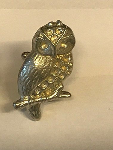 Eule auf Ast Größe 2,5 cm x 3,5 cm tg247 Emblem aus feinem englischen Zinn auf ein Schal Ring geschrieben von uns Geschenke für alle 2016 von Derbyshire UK...