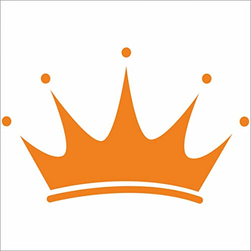 JINTORA - Autoaufkleber Tuning - Auto Aufkleber - Krone - 156x99 mm - Auto Aufkleber - Bus - Fenster - Heckscheibe - Camper - wetterfest - Outdoor Sticker Auto Deko LKW - Tuning Selbstklebend - orange