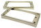 Guyker Curved Bottom Metal Humbucker Pickup Mounting Ring Set - Bridge and Neck Pickups Cover Frame Replacement Compatible with Les Paul LP Style Electric Guitar or Precision Bass(2PCS, Golden)