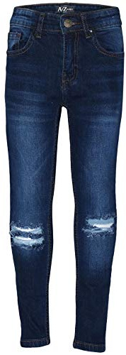 A2Z 4 Kids Boys Knee Ripped Denim Jeans - Jeans JN55 Dark Blue 7-8