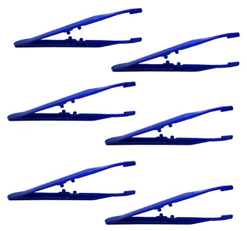 Artibetter 20pz monouso pinzette Perline di plastica pinzette pinzette Artigianali (Blu)