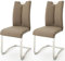 Robas Lund Esszimmerstühle 2er Set Cappuccino, Schwingstuhl Esszimmerstuhl max. 140 Kg Belastbar, Stuhl Artos, B/H/T: ca. 45 x 102 x 58 cm