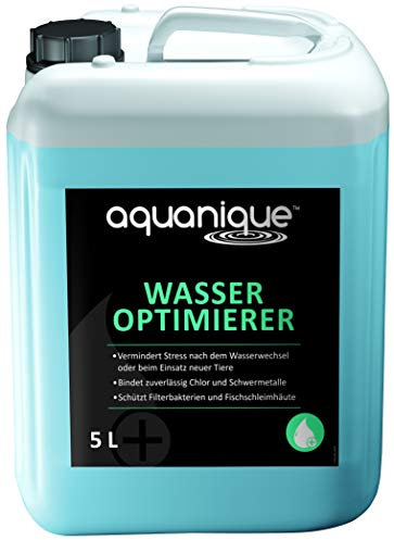 AQUANIQUE Ottimizzatore dell'acqua 5 l (per 20.000 l) | cura dell'acqua per acquari | cambio acqua | cura adatta agli acquari