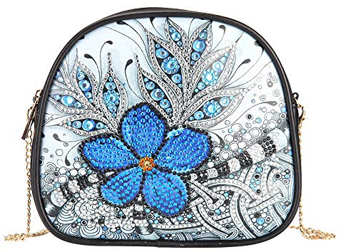 Domybest Damen Schultertasche DIY Diamond Painting Geldbörse Leder Tasche Brieftasche Damen Kleine Schultertasche Kette Basteln