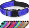 Joytale Halsband Hund, Gepolstertes Hundehalsband Breit aus Neopren Nylon Hundehalsband Verstellbar für Mittelgroße Hunde, Weich und Reflektierend Hundehalsbänder, M, Königsblau