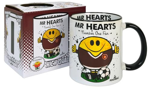 Kapow Gifts Mr Hearts Mug Football Fan Merchandise Memorabilia Gift Boxed Cup, Ceramic, 250ml