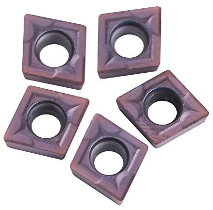 Inserti in Metallo Duro, 10 Pezzi Inserti per Tornitura in Metallo Duro CNC Lama, Utensile per Tornio, CCMT060204 VP15TF, con Scatola, per la Lavorazione di Acciaio Ordinario e Acciaio Inossidabile or