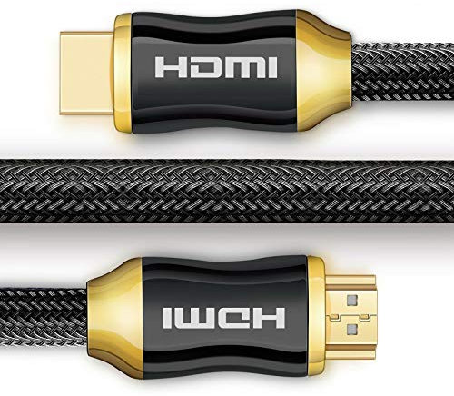 HDMI Cable 4K 60Hz HDMI 2.0 Male to Male 18Gbps High Speed Lead HDR UHD ARC Ethernet Video Cord Compatible with Laptop PC TV Box Blu-ray Player DVD PS4 PS3 Xbox One Soundbar Monitor Switch(2M)