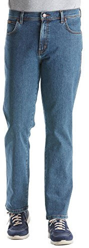 Wrangler Men's Texas Slim Medium Stretch Jeans, Stonewash, 36W / 34L