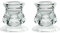 Glass Candle Sticks Holder, PChero Pack of 2 Taper Candle Stand Candlestick Holders for Living Room Table Party Halloween Christmas Decorations