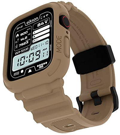 elkson Realizzato per Apple Watch Band 41 mm 40 mm Bumper Case, Quattro Pro robusti cinturini da uomo per Apple Watch SE e iWatch Serie 8 7 6 5 4 Cover, Sport Military Protective Cases Drop-Proof
