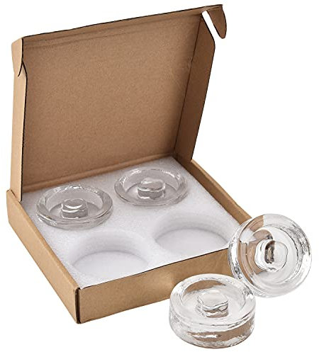 Abaobao Juego de 4 pesos de cristal con asas prácticas para chucrut, kimchi, pepinos, conservas, tarros de cristal