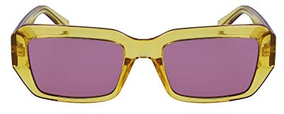 Calvin Klein Jeans Unisex Adult Sunglasses CKJ23602S - Yellow with Solid Violet Lens