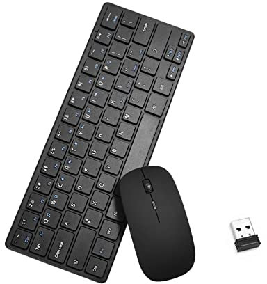 Stronrive Ensemble Souris et Clavier | Ensemble Clavier et Souris sans Fil 2.4G,Combo Clavier et Souris Silencieux de Taille Standard pour, Ordinateur Portable, PC, Ordinateur Portable