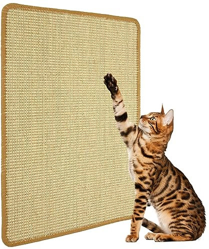 Aidiyapet Alfombra rascadora para Gatos, de sisal, para rascar el Suelo Antideslizante, Alfombra Natural, Protege sofás (40 x 30 cm)