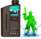 SUNLU Wasser Abwaschbar 3D Drucker Resin 1KG, 405nm UV Harz 3D Druck Photopolymer Harz für 4/6/8K LCD DLP SLA Resin 3D Printer, Hohe Präzision,Geringer Geruch,Water Washable,Transparent grün 1000g