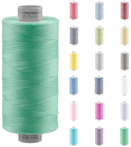 Nähmit - Gütermann PERMA -120 Nähgarn + GRATIS FARBKARTE 120er 1000m Rolle Polyester Nähmaschinengarn für Haushalts & Industrie Nähmaschine Qualitäts Nähgarn - A23-45855