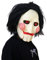 Yearsahrk Saw Maske Horror Jigsaw Maske Clown Maske Scary Billy Masken Karneval Halloween Kostüm Cosplay Latex Requisiten