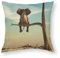 Kissenbezug, Motiv: afrikanischer Elefant, einsam, dekorativer Kissenbezug, 80 x 80 cm, weiches Polyester, quadratisch, 1 Stück