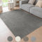Ceneco Kurzflor Teppich, rutschfeste Teppich Wohnzimmer, Weicher Chenille Waschbarer Teppiche, Dünner Schlafzimmer Tepich, Bereich Teppiche Kinderzimmer, Kurzflor Teppisch Büro (Dunkelgrau, 60×90cm)