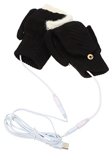 Happyyami 1 Satz beheizbare Handschuhe Thermohandschuhe für draußen USB-Handwärmer Damen Handschuhe Damen Herren Heizhandschuhe Warme Handschuhe für draußen Sport Handschuh Mantel Baumwolle