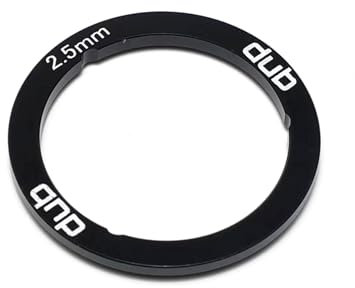 takewell Dub Innenlager-Spacer für SRAM Dub Innenlagereinbau, Aluminium, Schwarz, 1 Stück, Breite: 2.5 mm. Der Abstandshalter aus Aluminiumlegierung ersetzt den Abstandshalter aus Kunststoff.