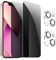 GXAYZ 【2+2 pièces Verre Trempé Protection Écran Anti-Espion pour iphone 13,Film de Protection en Verre Trempé, Anti-Espion,Dureté 9H