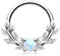 Melighting Knorpel Ohrring Opal Septum Ring 16G Daith Ohrring 316L Edelstahl Helix Ohrringe Vine Conch Piercing Schmuck für Frauen Männer, 10 mm, Edelstahl