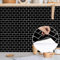 Hode Fliesenaufkleber Klebefliesen Küche Schwarz, Wandfliesen Selbstklebend Klebe Fliesen Klebefolie, Fliesenfolie 3D PVC 10-Stück 30.5x30.5cm
