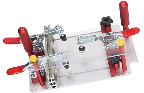 Natudeco Router Table Coping Sled Rail Guide Safety Coping Sled Clamp Aluminum Alloy Sled for Cabinet Door Joints Furniture Woodworking Cutting