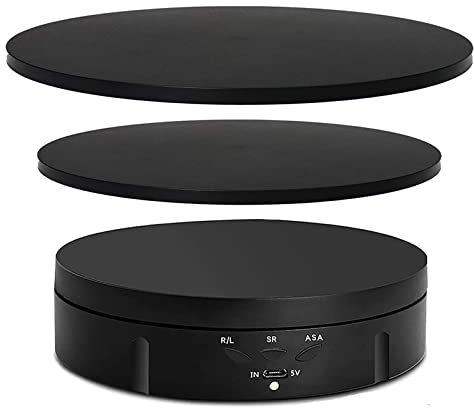 Plateau tournant électrique 3 en 1 pour la Photographie, Plateau tournant motorisé à 360 degrés avec 2 plaques remplaçables de Tailles différentes, câble d'alimentation USB, pour Accessoires de Pris