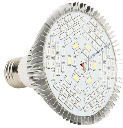 Pflanzenlampe, Vollspektrum, 50 W, E27-Sockel, 78 Perlen, LED, Gute Wärmeableitung, Wachstumsglühbirne Für Gewächshäuser, Gemüsesämlinge, AC 85–265 V
