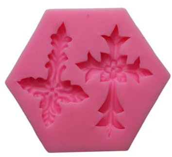 Blumenförmige Kreuz-Kuchenformen, Kreuz-Fondant-Schokoladenform, Silikon-Seifenform zum Dekorieren von Kuchen, Schokolade, Süßigkeiten, Kreuz-Kuchenformen, Kuchen-Backform, Silikon-Seifenform