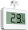 ORIA Fridge Thermometer, Digital Fridge Freezer Thermometer, Refrigerator Thermometer with Hook, Large LCD Display, Frost Alarm, °C/°F Switch, Mini Thermometer for Kitchen, Bedroom