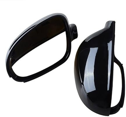 Auto Rückspiegel Kappe Für VW Für Golf Für MK 4 5 6 7 1998-2018 Spiegel Abdeckkappen Glänzend Schwarz Carbon Look Auto Zubehör Seitenspiegel Gehäuse(Size:Fit Golf 5 Black)