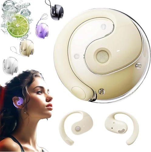 Awaze - Auricolari Bluetooth piccoli in cocco, auricolari Awaze Labs X15 Pro, piccoli auricolari Bluetooth a sfera di cocco, impermeabili IPX5 BT 5.4, con riduzione intelligente del rumore per