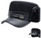 crazy bean Casquette Hiver avec Cache Oreille Chaud Casquettes de Baseball Plate Chapeau à Visière en Cuir Fausse Fourrure Épais Anti-Vent pour Homme Chasse Trucker Noire Noir C