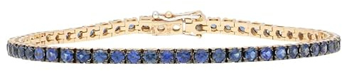 Generico Bracciale Uomo Donna Tennis In Argento 925 Rosato Placcato Oro Rosa 18kt Con Zirconi Pietre Blu 3mm Brillanti Tutte le lunghezze 16-17 - 18-19 -20-21cm Rose Gold